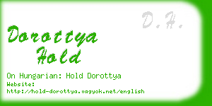 dorottya hold business card